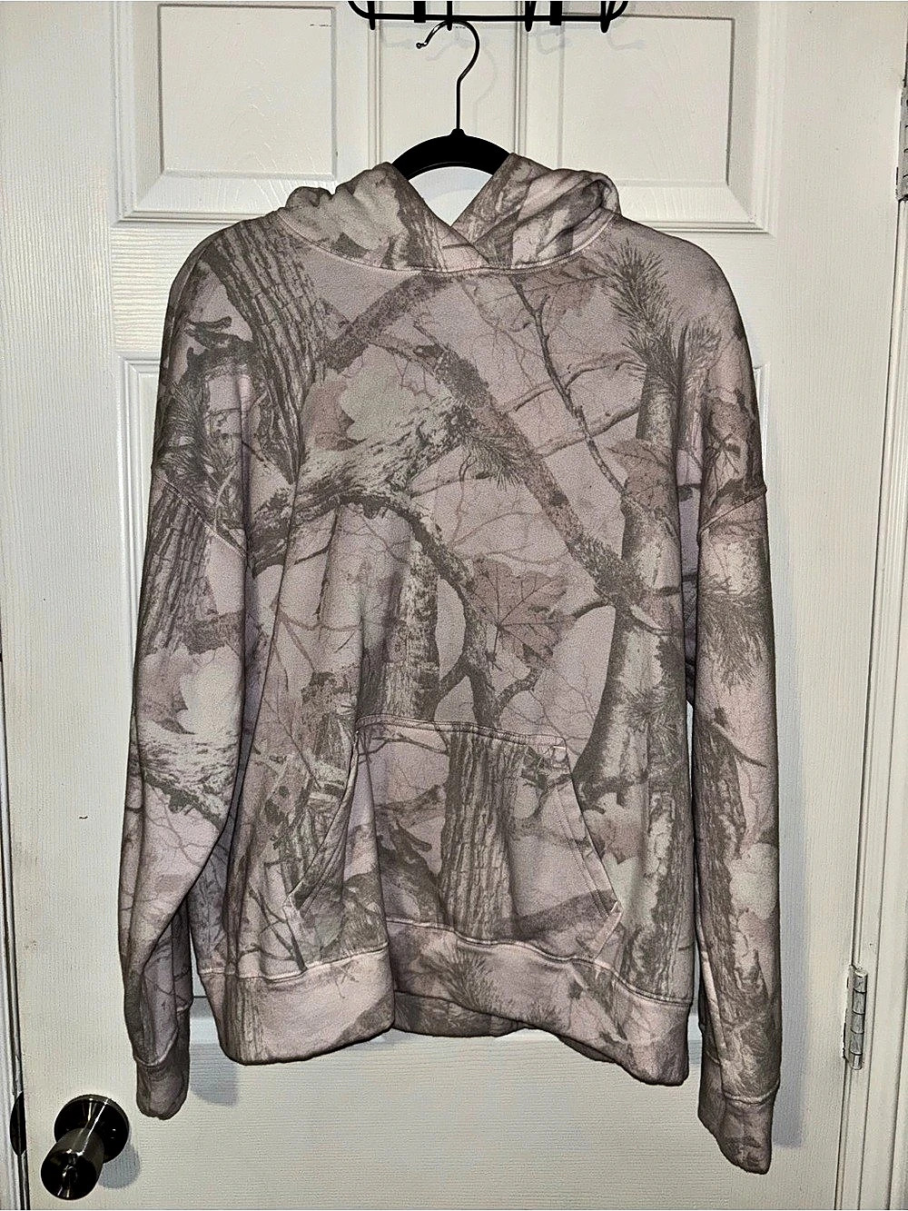 Hollister Oversized Camo Hoodie Pink & Gray Size Medium